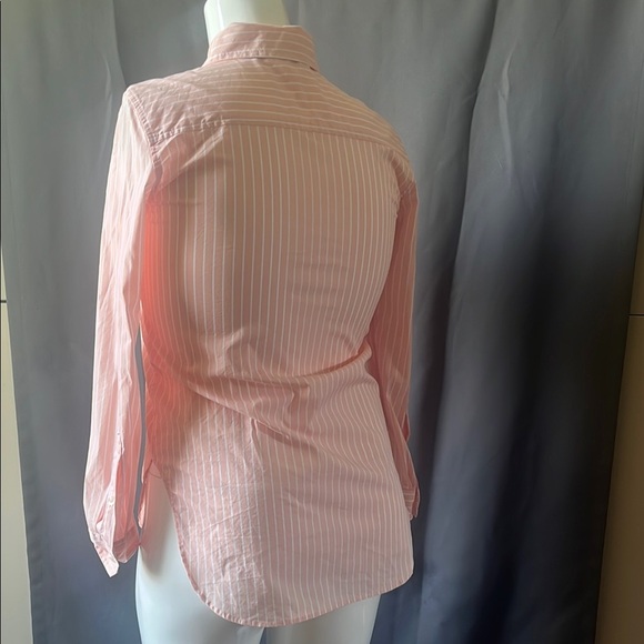 Calvin Klein Pink and White Fitted Long Sleeve Blouse Size XS - Picture 7 of 7